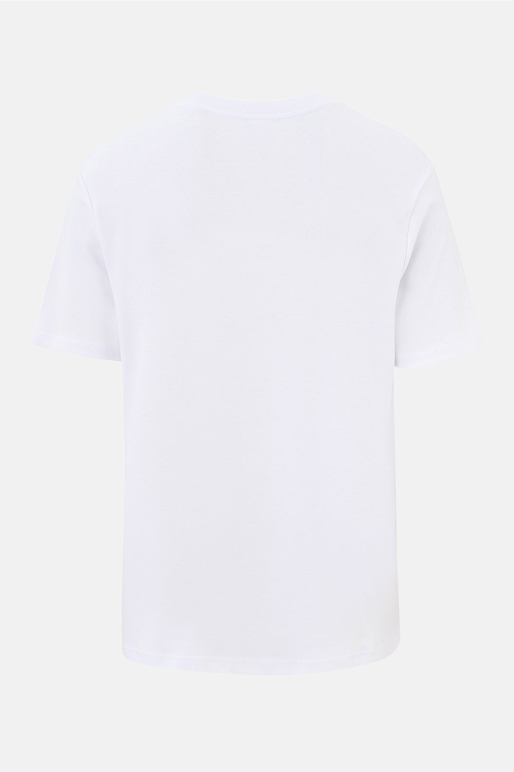 White SILK FINISHING INTERLOCK CREW NECK T-SHIRT
