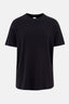 Black SILK FINISHING INTERLOCK CREW NECK T-SHIRT