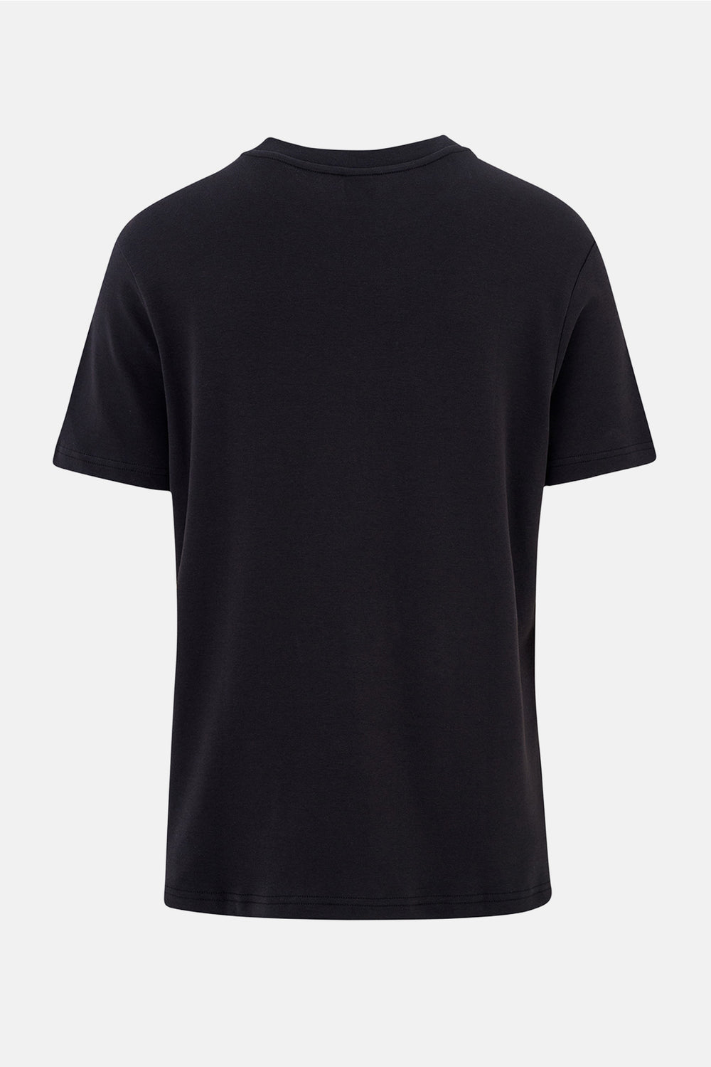 Black SILK FINISHING INTERLOCK CREW NECK T-SHIRT