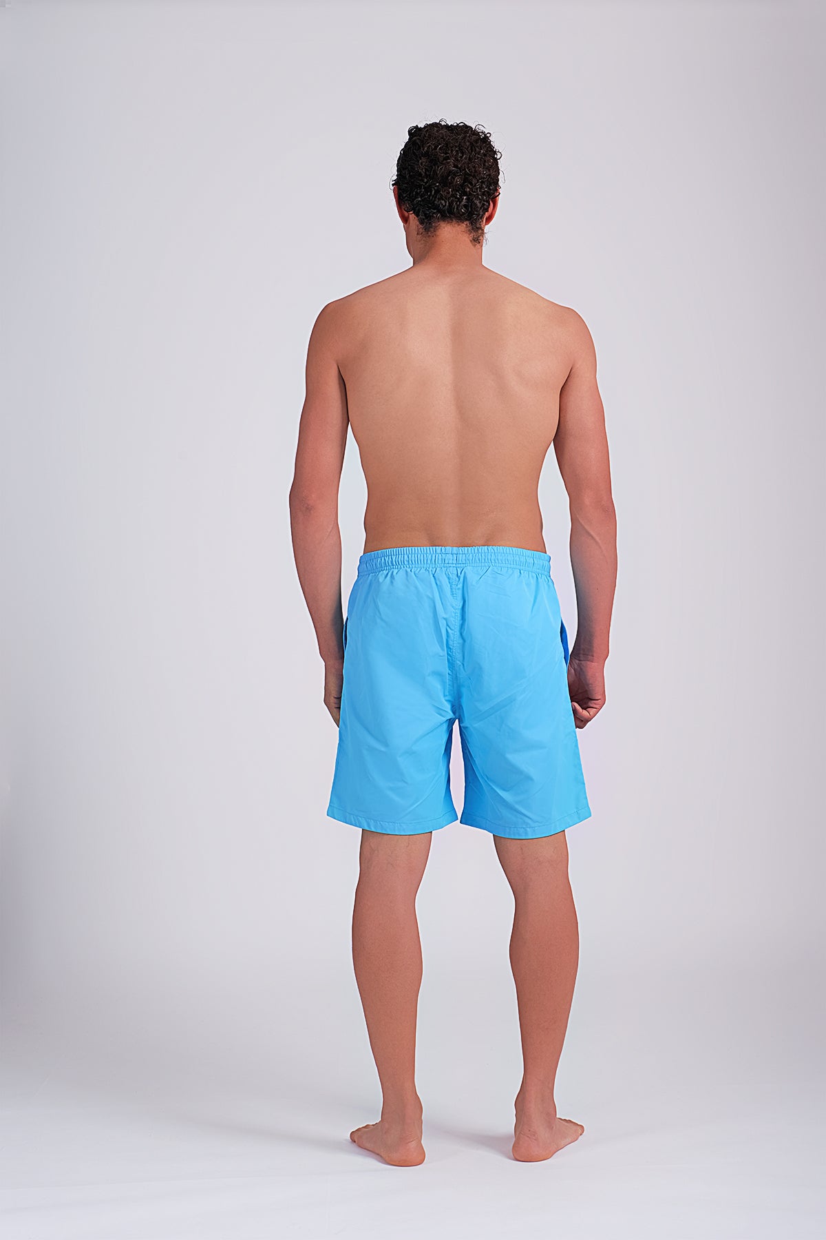 Mavi Micro Orta Düz Erkek Deniz Şortu