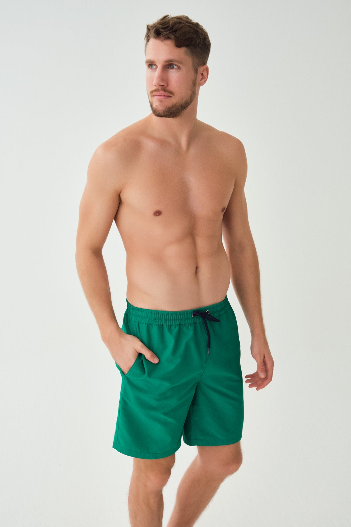 Yeşil Micro Orta Düz Şort