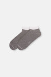 Gri Erkek 2'Li Patik Çorap