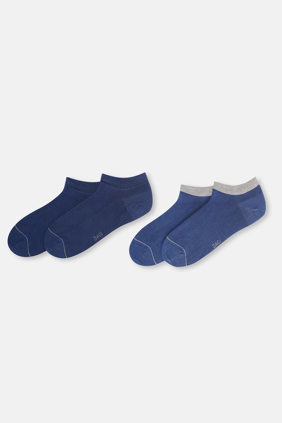 Koyu Indigo Erkek Bambu 2'li Patik Çorap