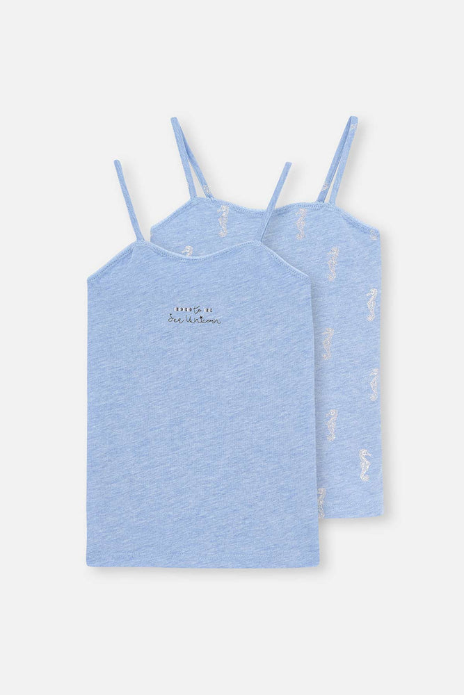 BLUE  MELANGE TANKTOP