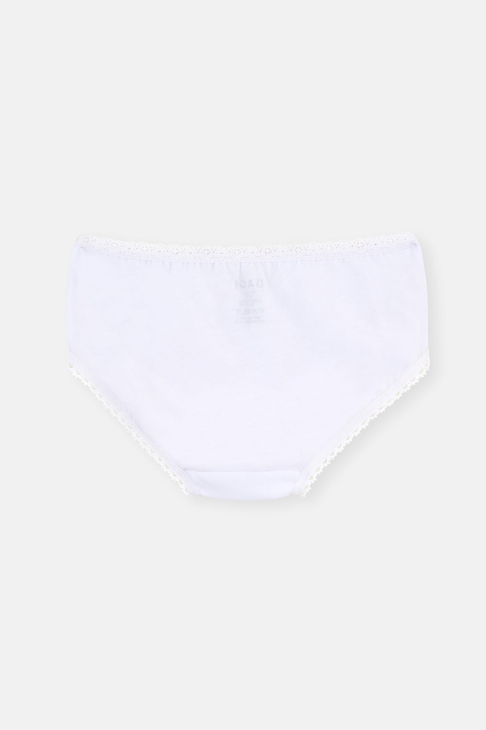 Beyaz 3'lü Penye Kız Çocuk Slip Külot