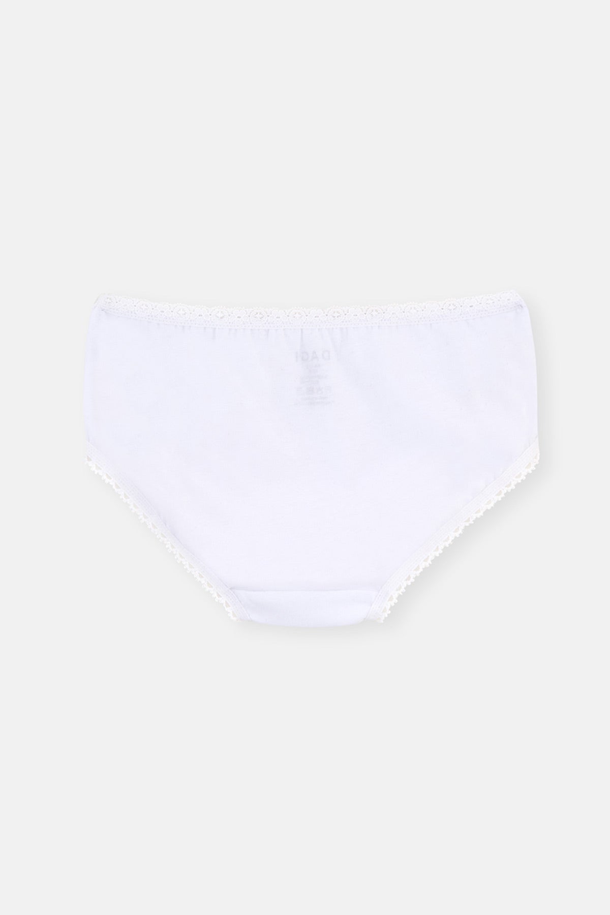 Beyaz 3'lü Penye Kız Çocuk Slip Külot