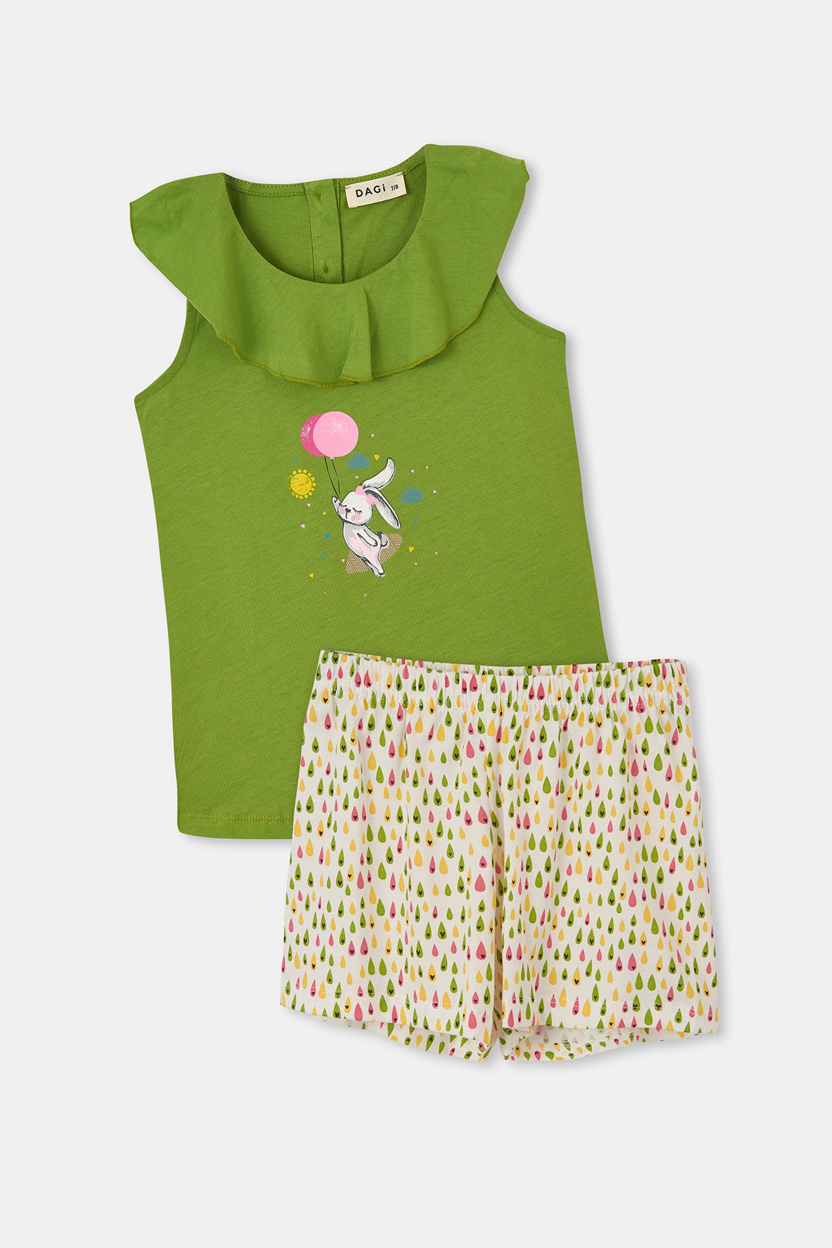GREEN SHORTS SET